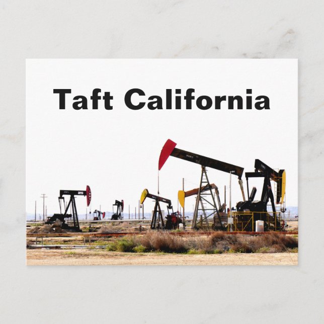 Pumpjacks in Taft California Postcard (Front)