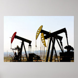 Pumpjacks in Taft California Poster