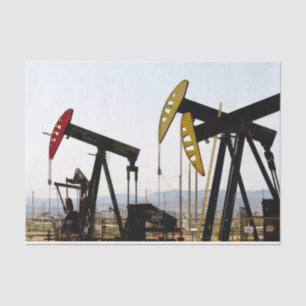 Pumpjacks in Taft California Tissue Paper
