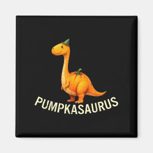 Pumpkasaurus Dinosaur In Pumpkin Costume Halloween Magnet