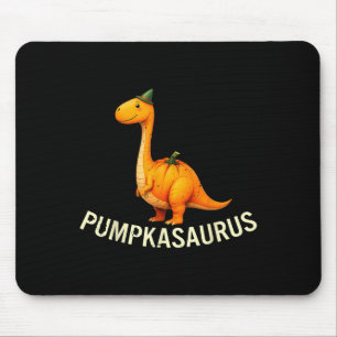 Pumpkasaurus Dinosaur In Pumpkin Costume Halloween Mouse Pad
