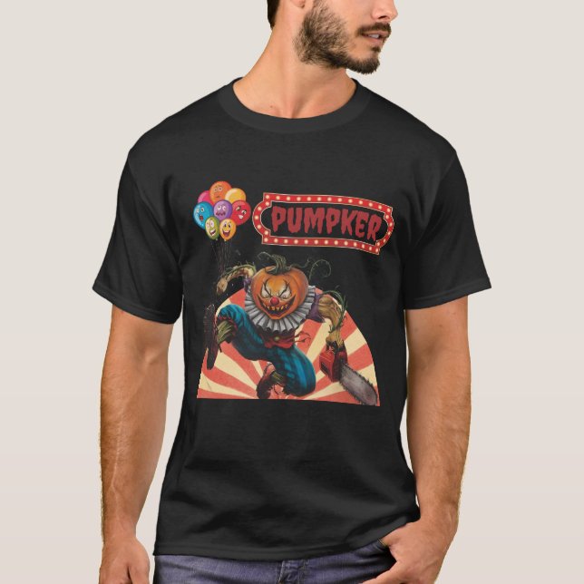 PUMPKER: The Sinister Clown Pumpkin T-Shirt (Front)