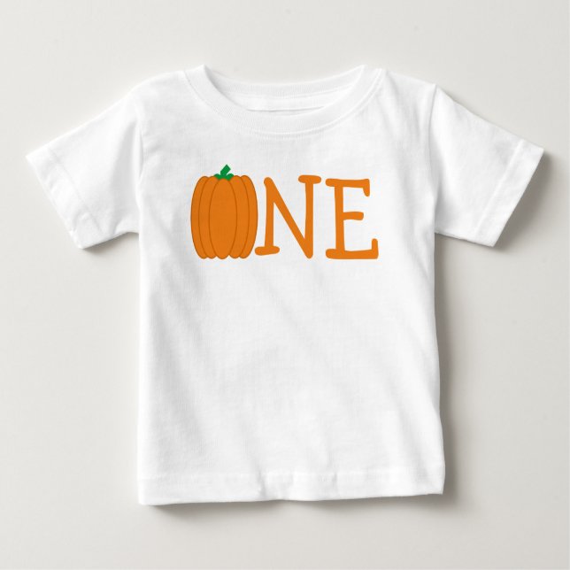 Pumpkin 1st Birthday Baby T-Shirt (Front)