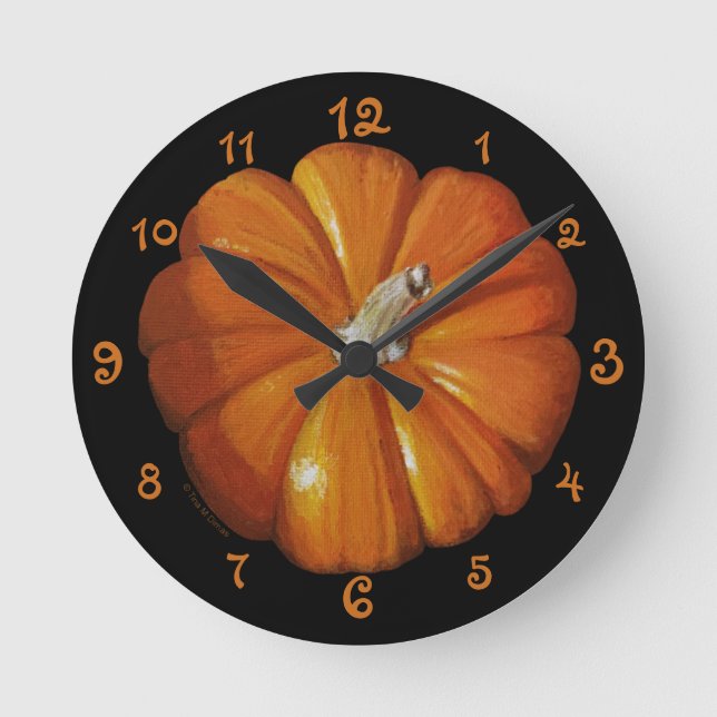 Pumpkin Acrylic Wall Clock (Front)