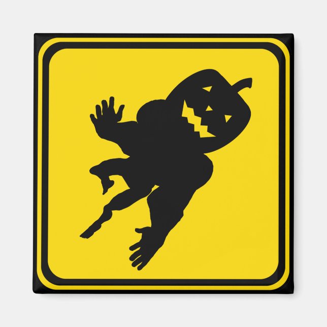 Pumpkin Ahead ! Magnet (Front)