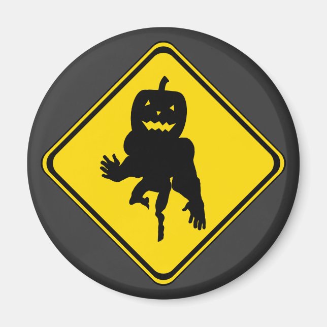 Pumpkin Ahead ! Magnet (Front)