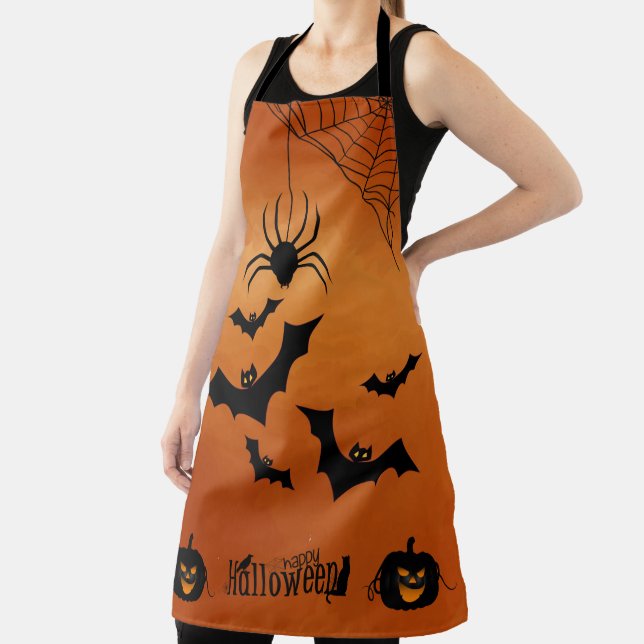 Pumpkin And Bats Apron (Insitu)