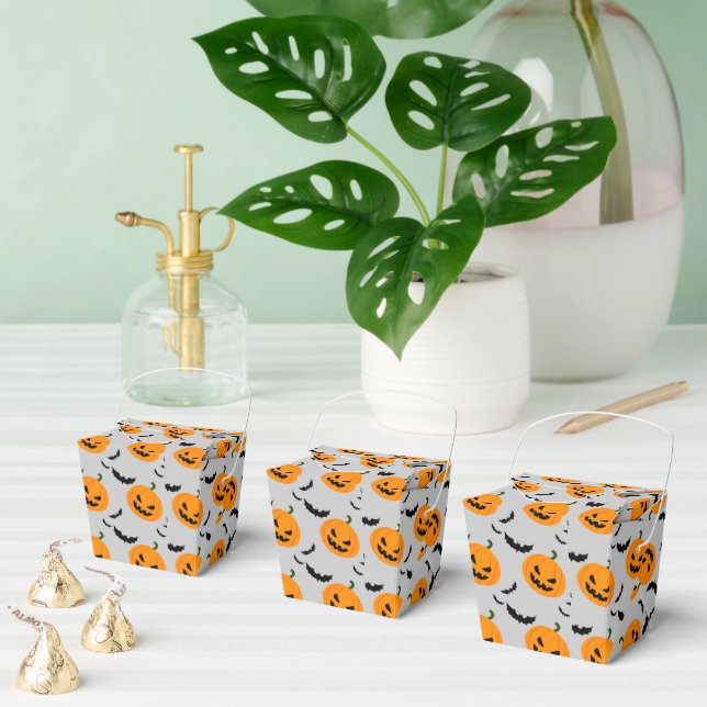 Pumpkin and Bats Halloween Favour Box (Multiple)