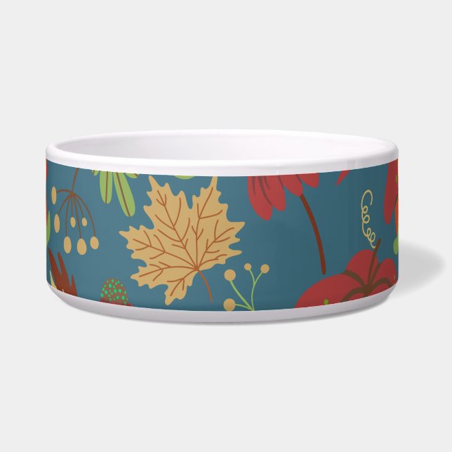 Pumpkin and carrot  seamless pattern red and blue (Front)