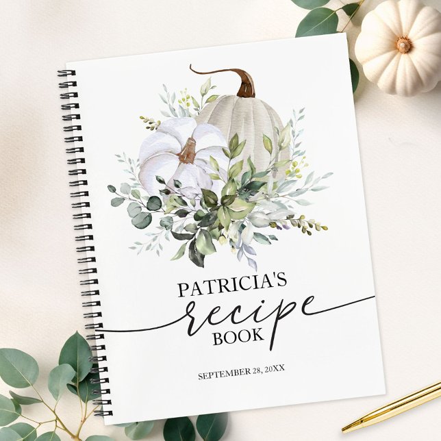 Pumpkin and Eucalyptus Fall Bridal Shower Recipe Notebook (Creator Uploaded)
