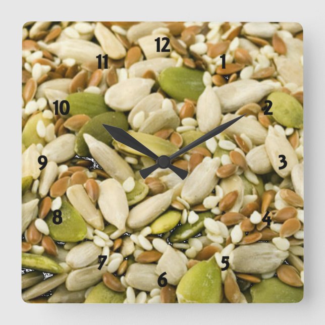 Pumpkin and Mixed Seeds Clock (Front)