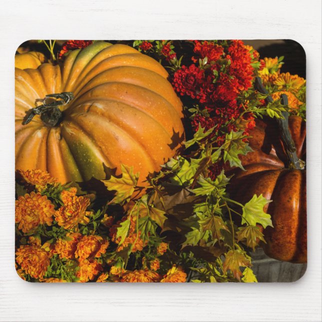 Pumpkin And Mom Arrangement Mouse Pad (Front)