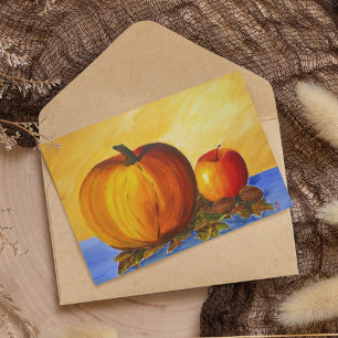 Pumpkin and Nuts Postcard