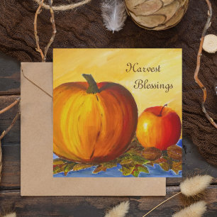Pumpkin and Nuts Thank You Card