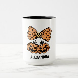Pumpkin and skull boo Halloween Personalized Name Mug