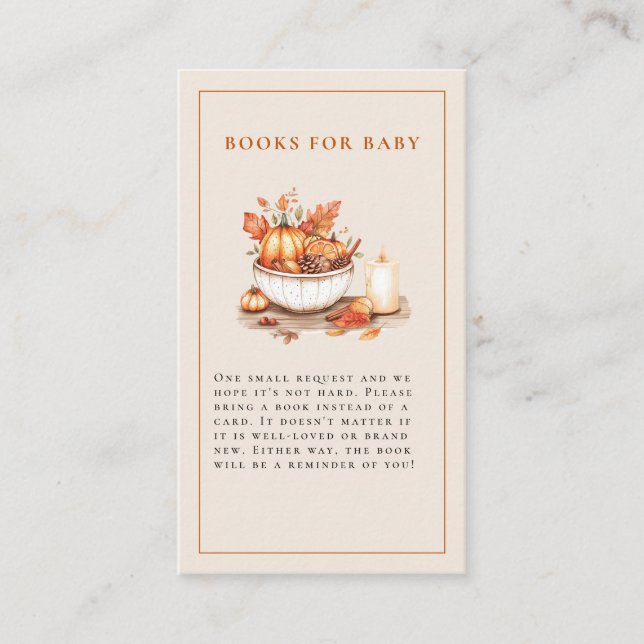 Pumpkin and Spice and Everything Nice Baby Shower Enclosure Card (Front)