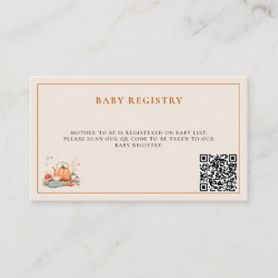 Pumpkin and Spice and Everything Nice Baby Shower  Enclosure Card