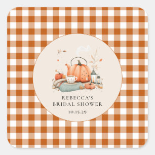 Pumpkin and Spice and Everything Nice Baby Shower  Square Sticker