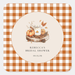 Pumpkin and Spice Everything Nice Baby Shower  Square Sticker