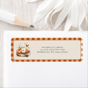 Pumpkin and Spice Everything Nice Return Address  Label
