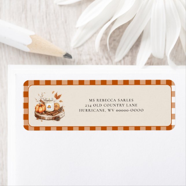 Pumpkin and Spice Everything Nice Return Address  Label (Insitu)