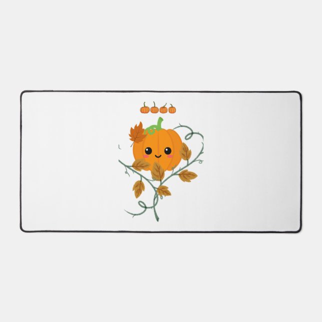 Pumpkin and Vines Sticker Desk Mat (Front)