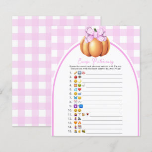 Pumpkin arch baby shower Emoji Pictionary game