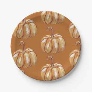 Pumpkin Art  Custom Paper Plates