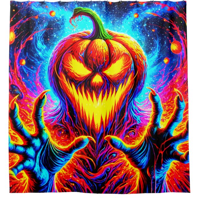 Pumpkin Art Shower Curtain (Front)