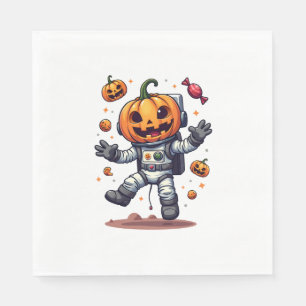Pumpkin Astronaut – Spooky Space Explorer Shirt Napkin