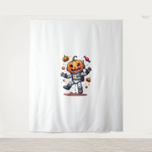 Pumpkin Astronaut – Spooky Space Explorer Shirt Tapestry