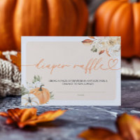 Pumpkin Autumn Baby Shower Diaper Raffle