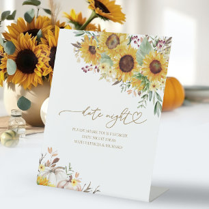 Pumpkin Autumn Bridal Shower Date Night Sign