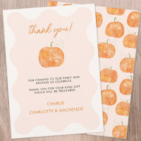 Pumpkin Autumn Fall Thank You Card