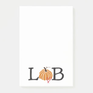 Pumpkin Autumn Laboratory Post-it Notes