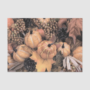 Pumpkin Autumn Orange Vintage Antique Sketch Art Tissue Paper