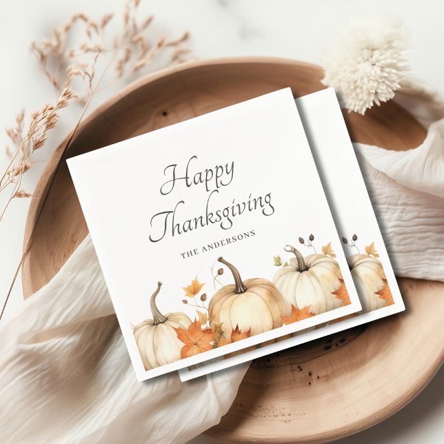 Pumpkin Autumn Thanksgiving Napkin (Creator Uploaded)