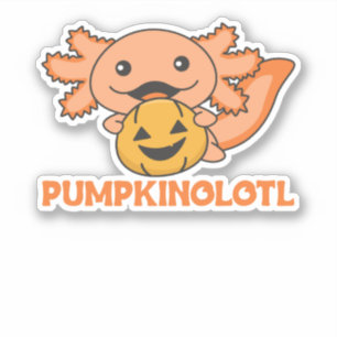 Pumpkin Axolotl Lovers Cute Animals For Halloween