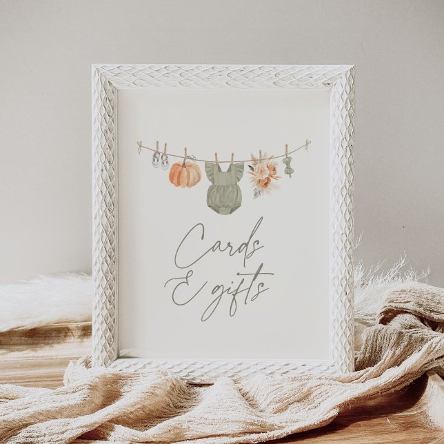 Pumpkin Baby Clothes Baby Shower Cards and Gifts Poster (Creator Uploaded)