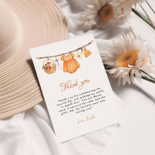 Pumpkin baby Clothes  Baby Shower Thank You Card