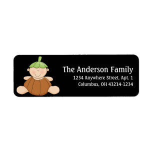 Pumpkin Baby First Halloween Return Address Label