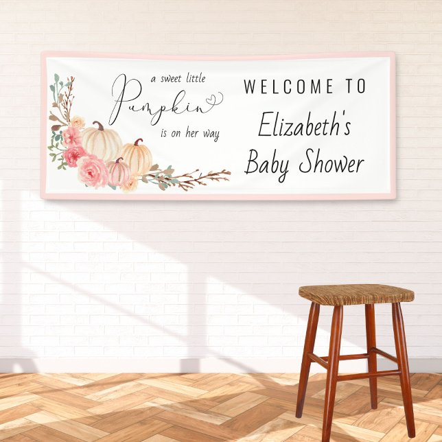 Pumpkin Baby Girl Shower Welcome Banner (Creator Uploaded)