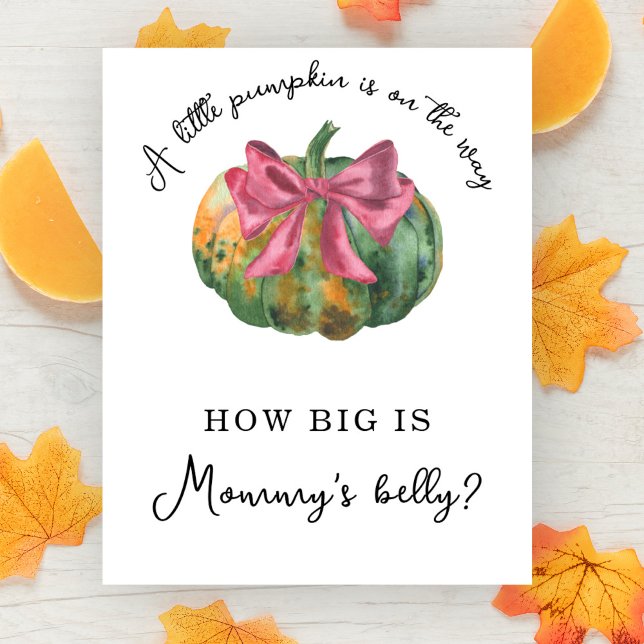 Pumpkin baby - How big is Mummy's belly Poster (Creator Uploaded)