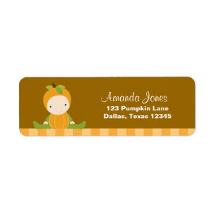 Pumpkin Baby Return Address Labels