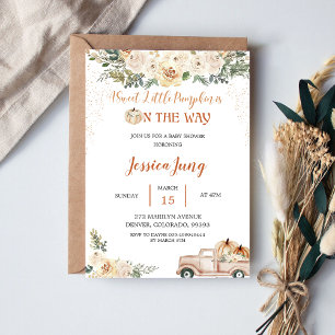 Pumpkin Baby Shower A Sweet Little Pumpkin Invitation