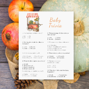 Pumpkin baby shower Baby Trivia Baby Shower Game
