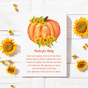 Pumpkin Baby Shower Book Request  Enclosure Card
