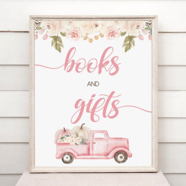 Pumpkin Baby Shower Books And Gifts Sign (Creator Uploaded)