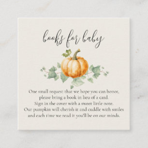 Pumpkin Baby Shower Books for Baby Cards