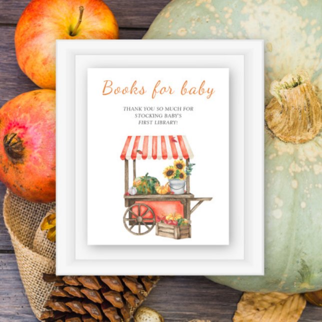 Pumpkin baby shower - books for baby poster (Creator Uploaded)